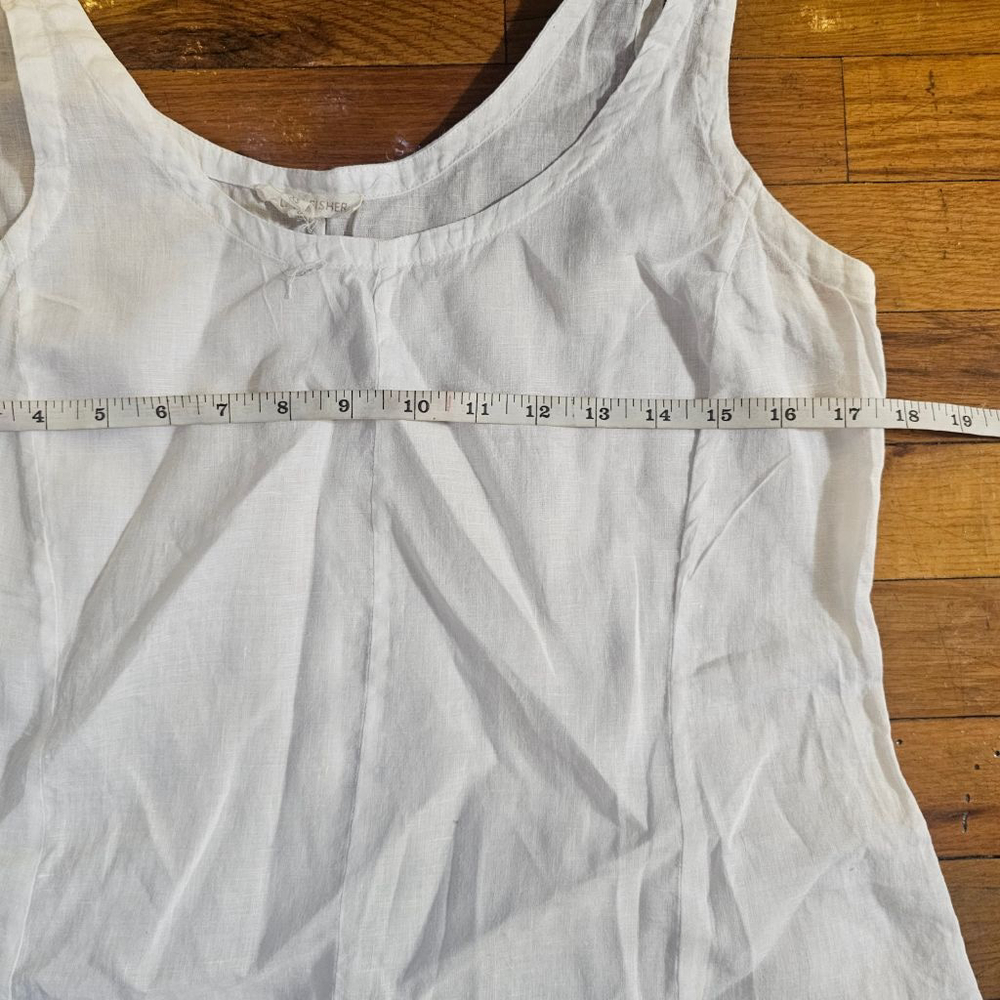Women's Eileen Fisher White Irish Linen Maxi Dress Size XS - Picture 7 of 8